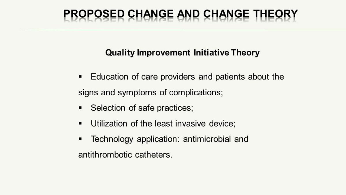 Proposed change and change theory
