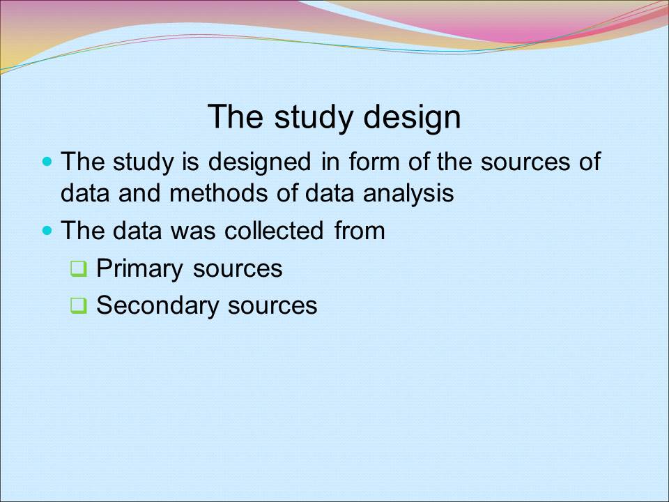 The study design