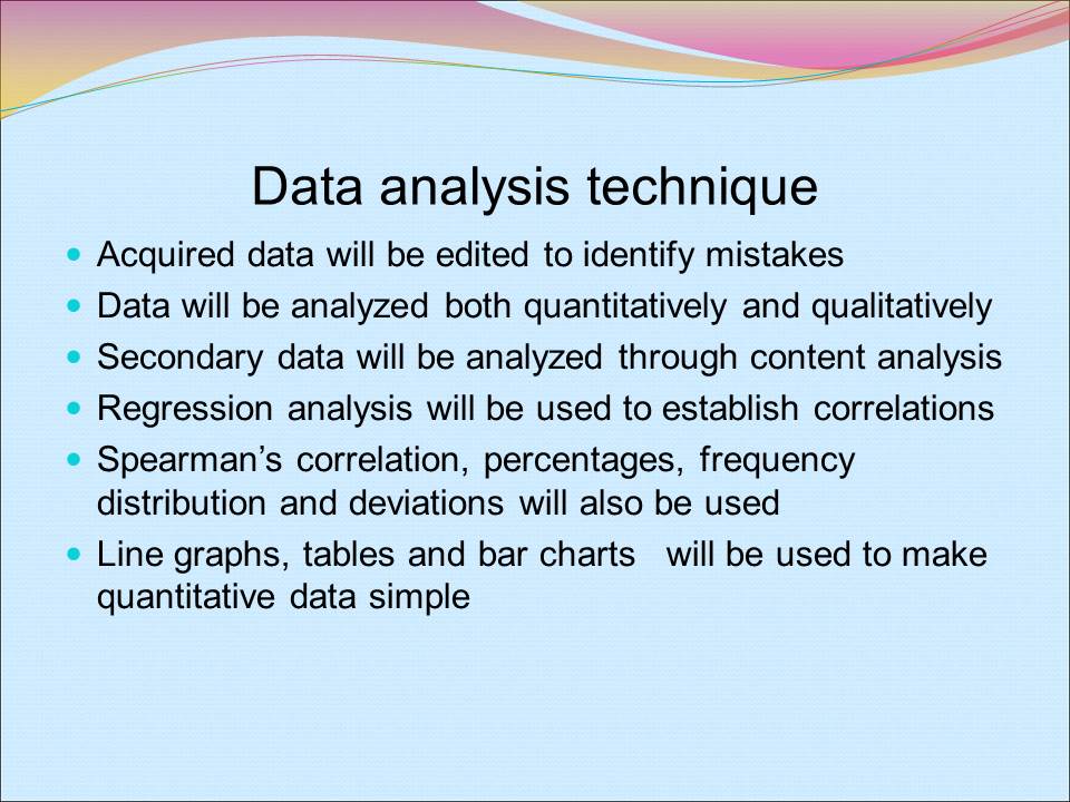 Data analysis technique