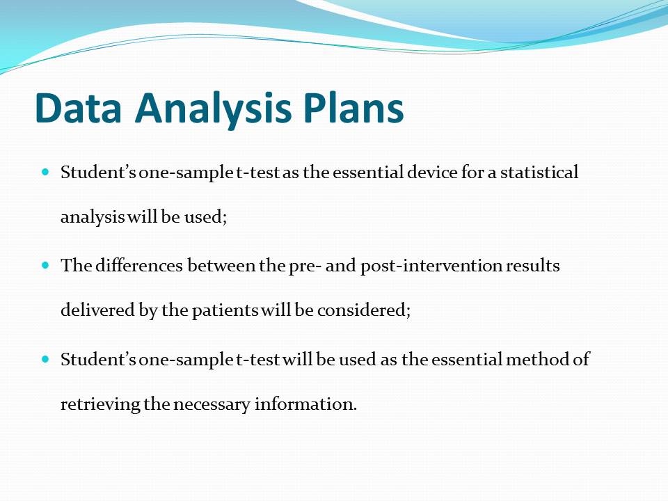 Data Analysis Plans