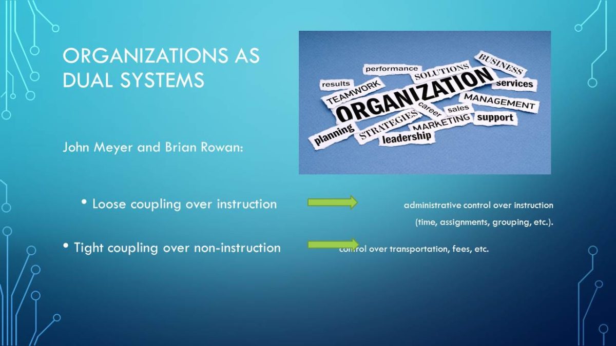 Organizations as dual systems