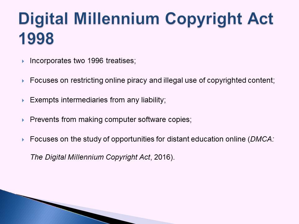 Digital Millennium Copyright Act 1998