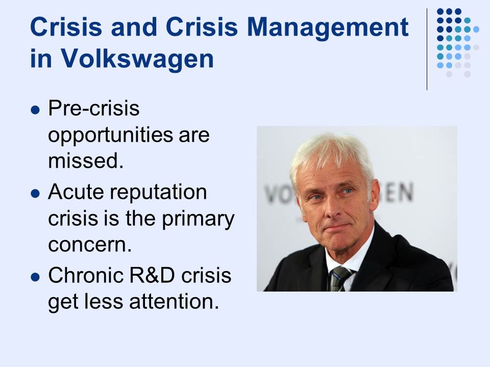 Crisis and Crisis Management in Volkswagen