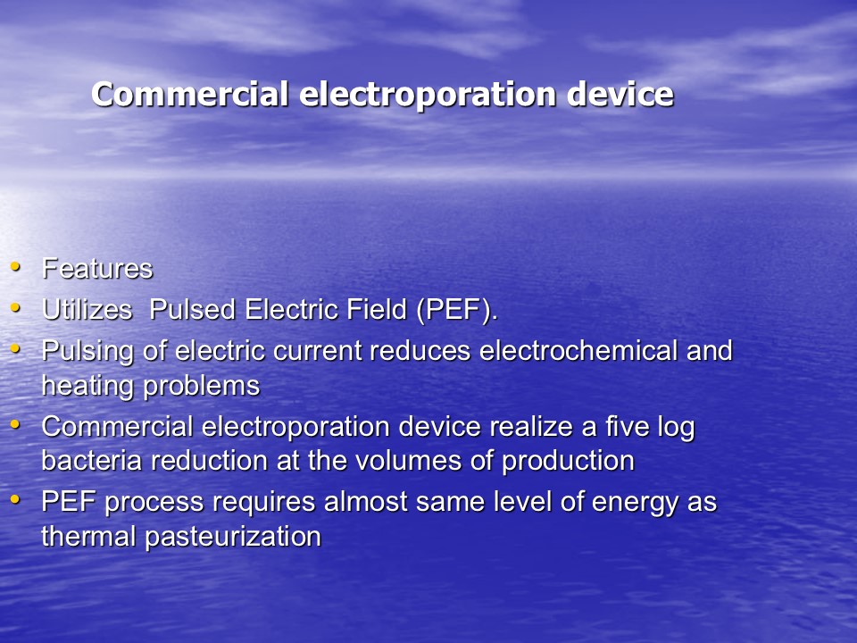 Conventional electroporation devices