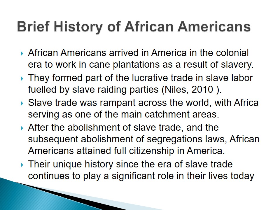 Brief History of African Americans