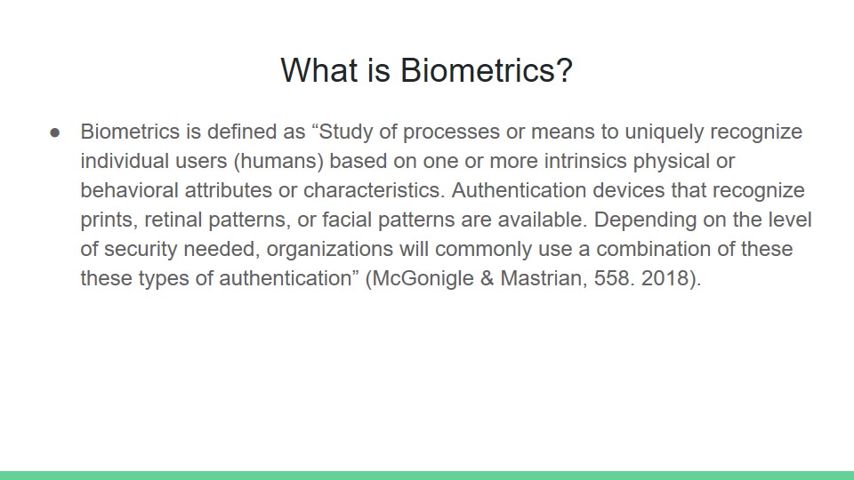 What is Biometrics?
