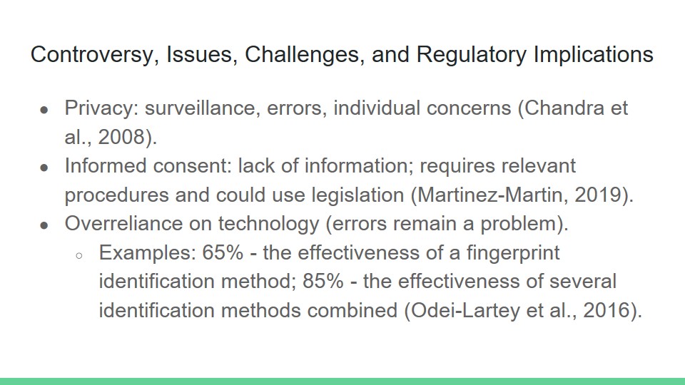 Controversy, Issues, Challenges, and Regulatory Implications