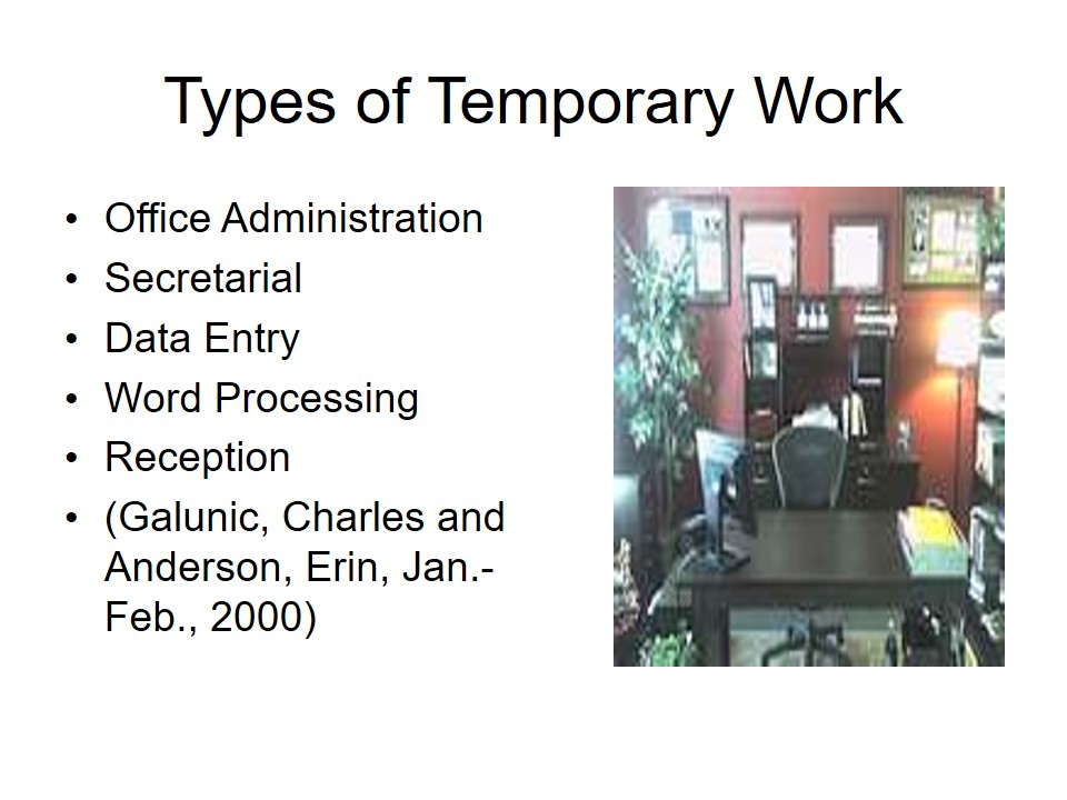 Types of Temporary Work