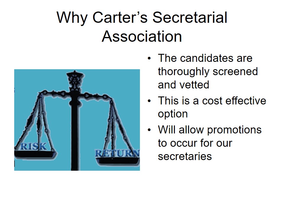 Why Carter’s Secretarial Association