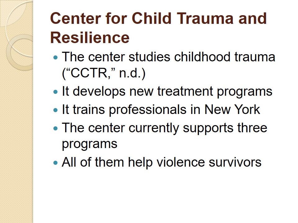 Center for Child Trauma and Resilience
