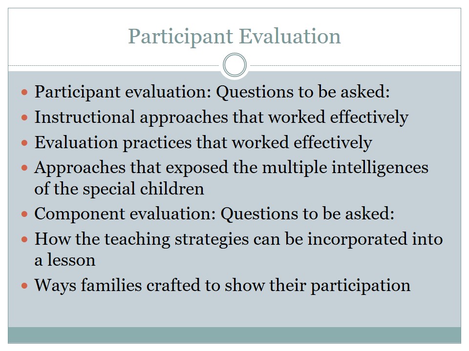 Participant Evaluation