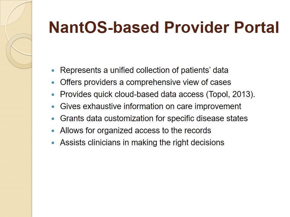 NantOS-based Provider Portal
