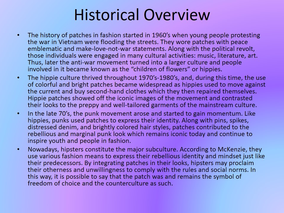 Historical Overview