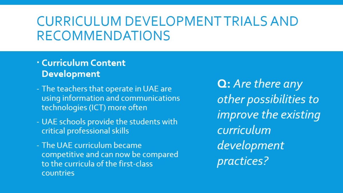 Curriculum Content Development