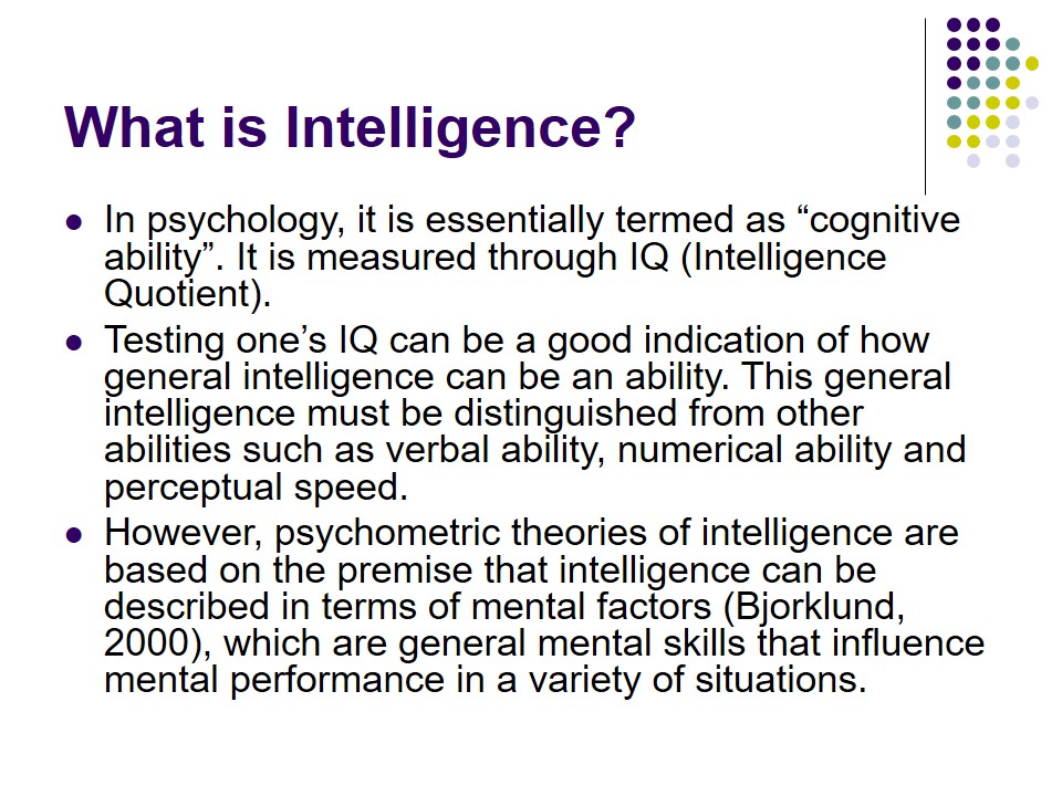 Defining And Measuring Of Human Intelligence 1235 Words 