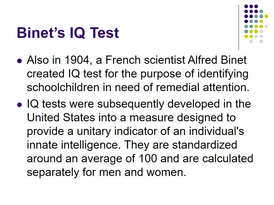 Binet’s IQ Test