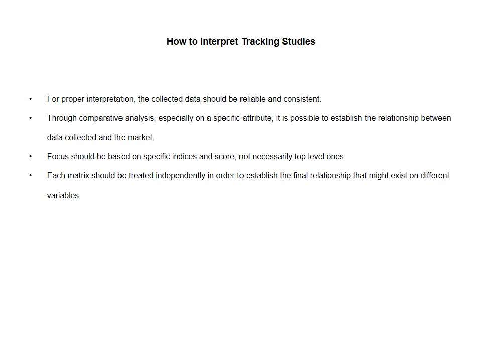 How to Interpret Tracking Studies