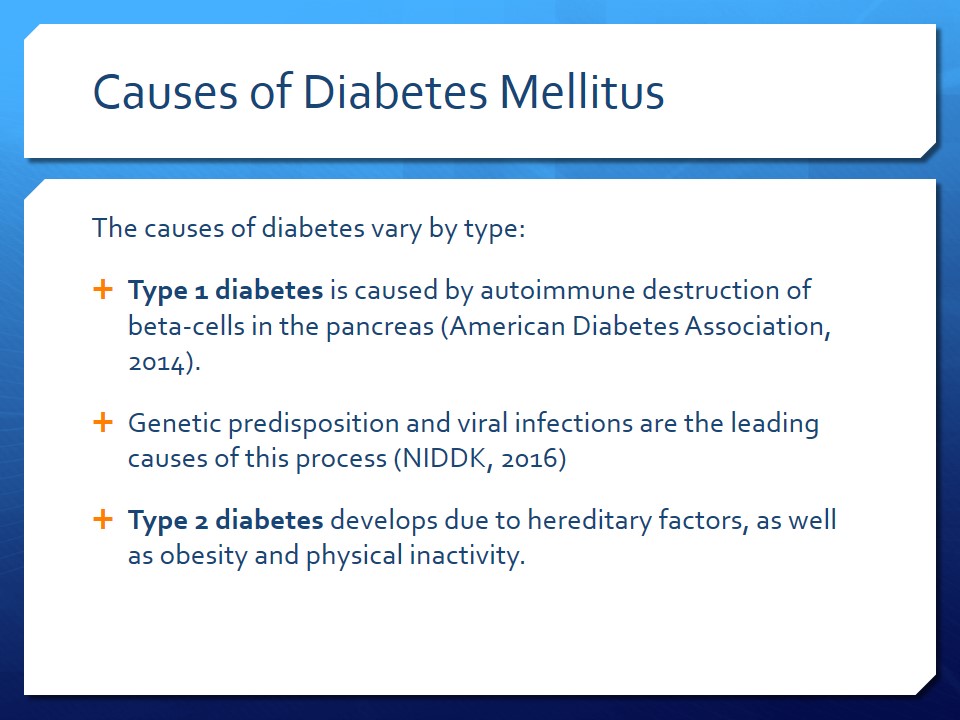 first presentation of diabetes mellitus