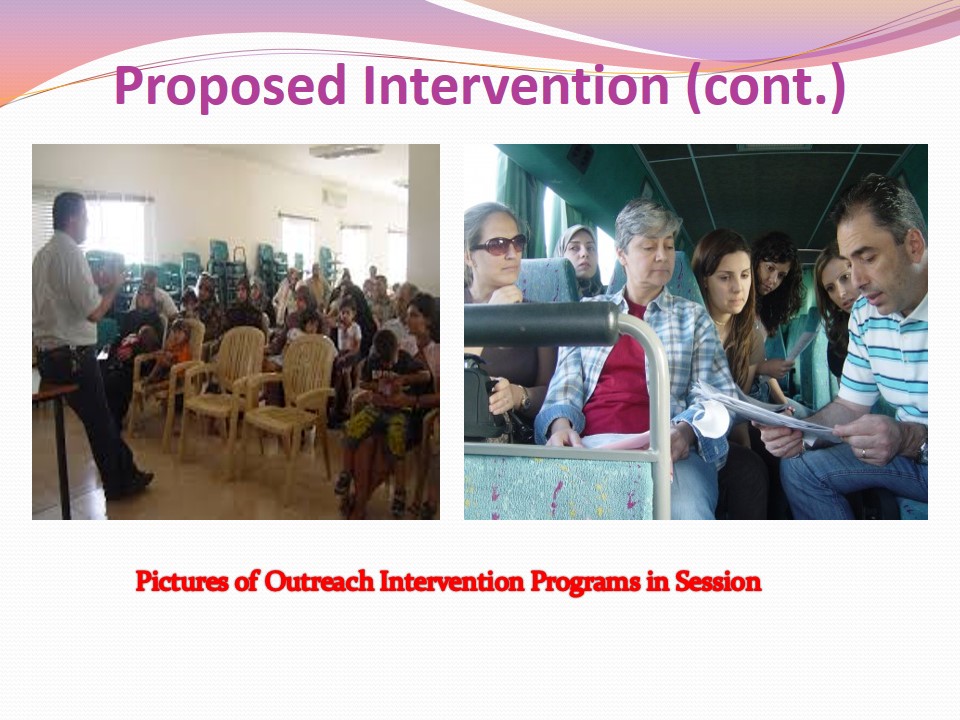 Pictures of Outreach Intervention Programs in Session