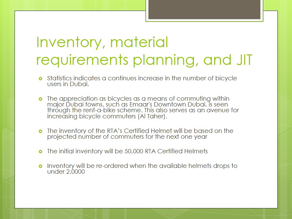 Inventory, material requirements planning, and JIT
