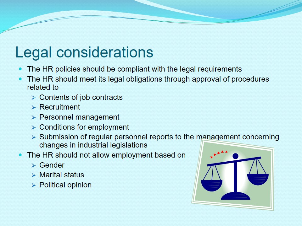 Legal considerations
