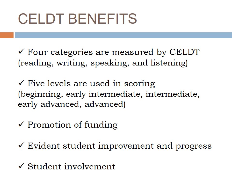 CELDT Benefits