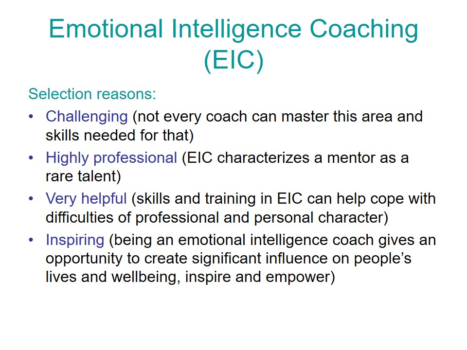 Emotional Intelligence Coaching (EIC)