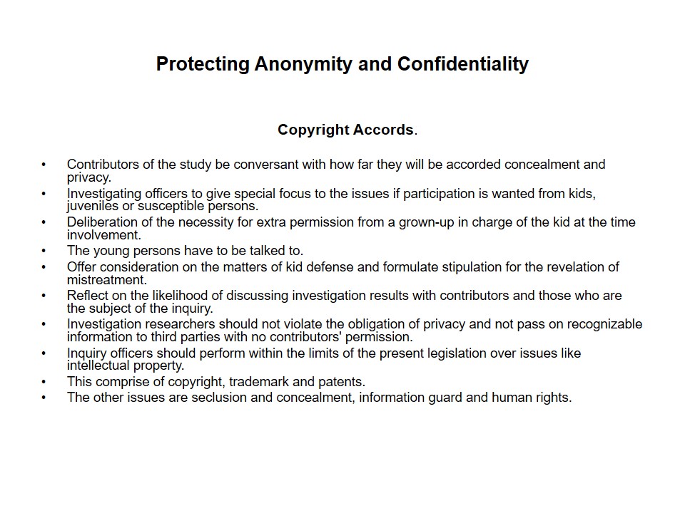 Protecting Anonymity and Confidentiality