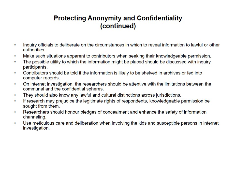 Protecting Anonymity and Confidentiality