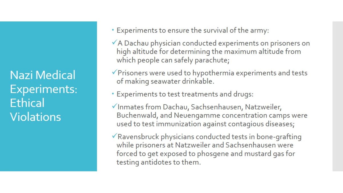 Nazi Medical Experiments: Ethical Violations