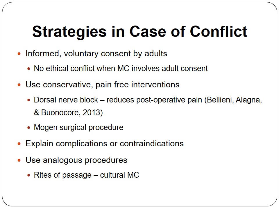 Strategies in Case of Conflict