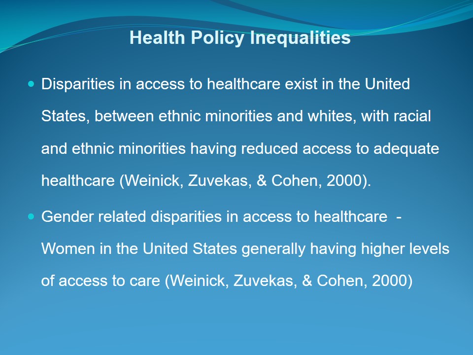Health Policy Inequalities