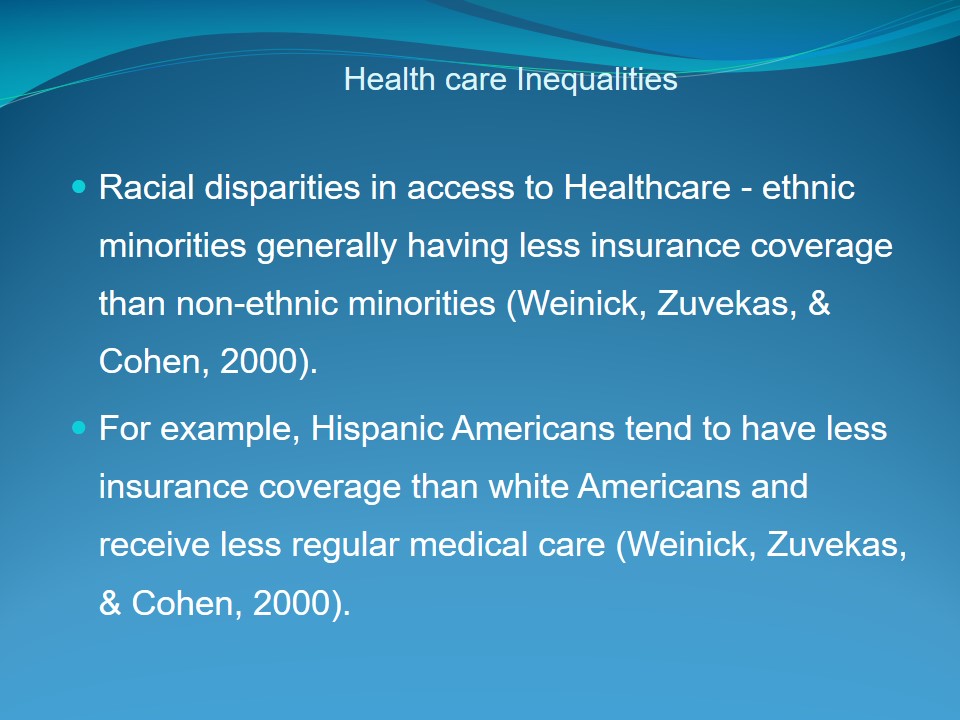 Health care Inequalities