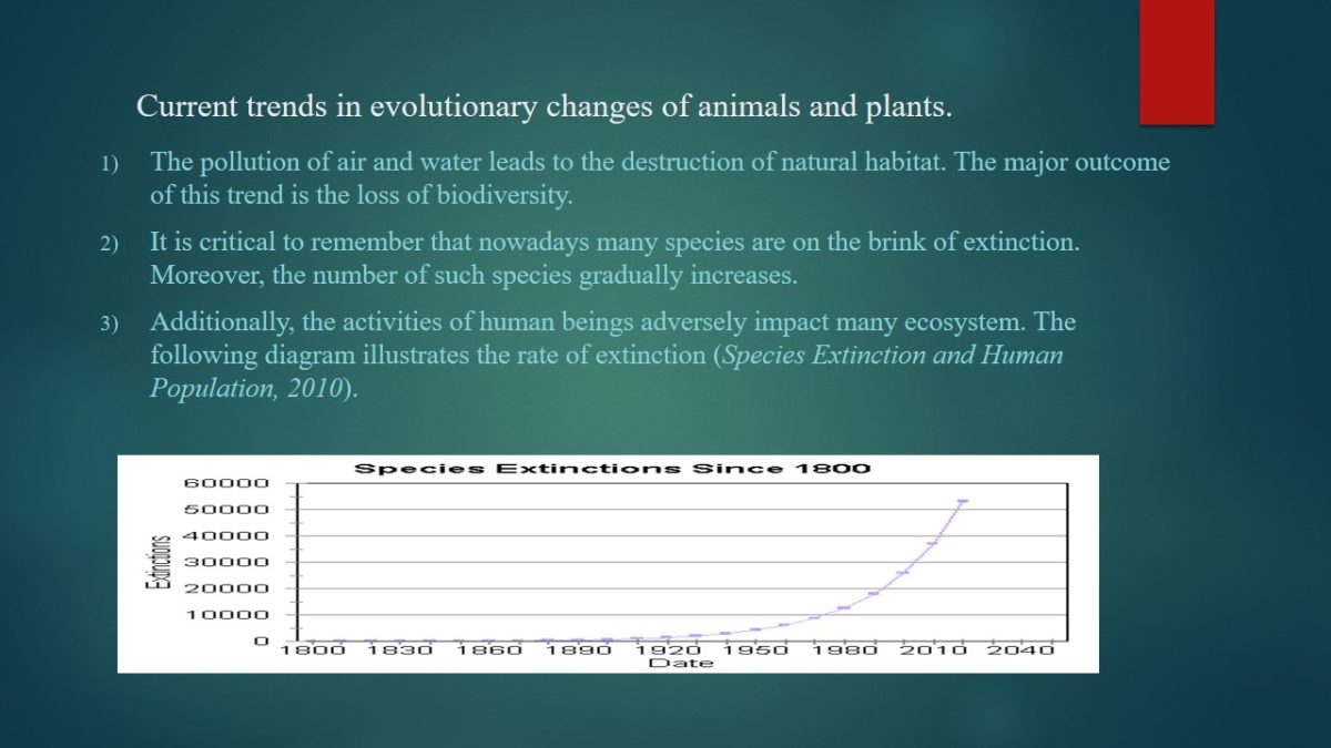 Current trends in evolutionary changes of animals and plants