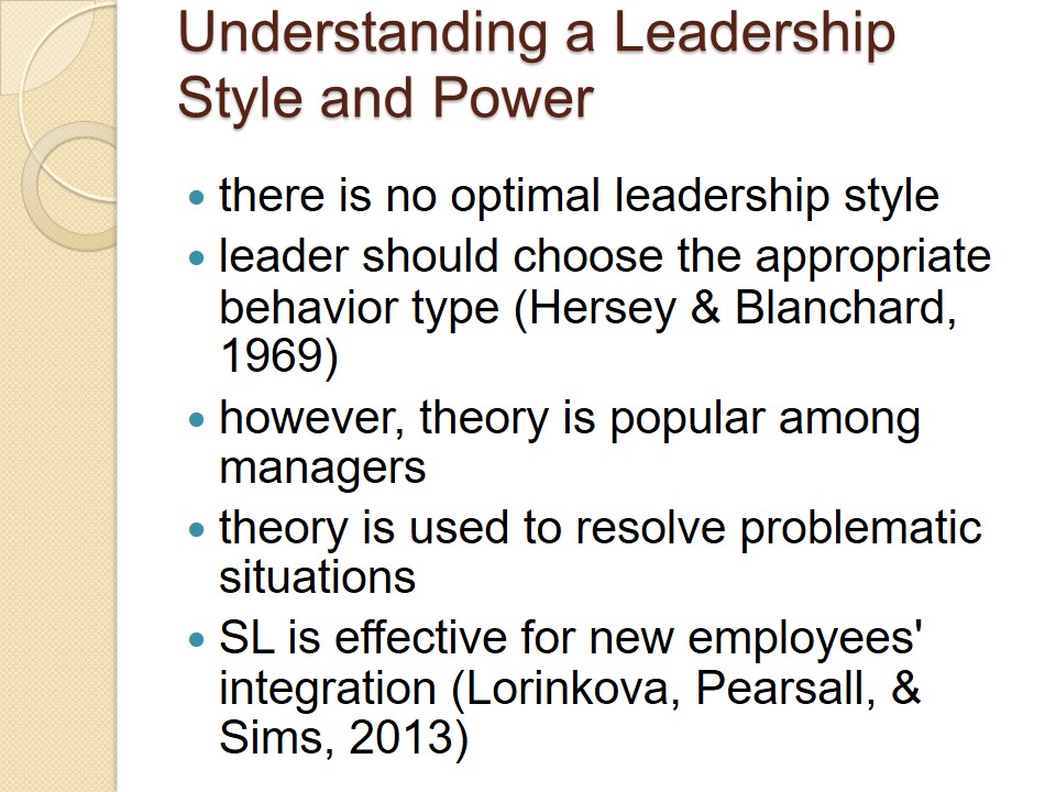Understanding a Leadership Style and Power