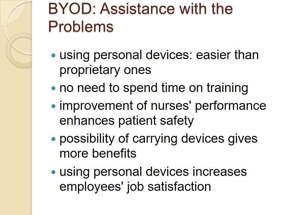 BYOD: Assistance with the Problems