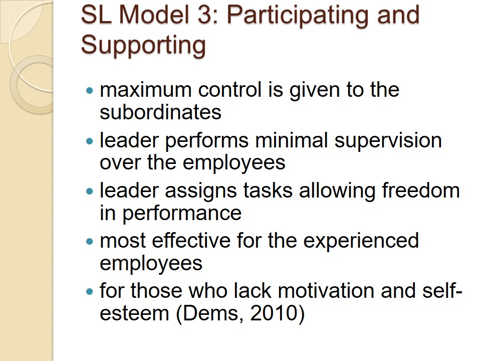 SL Model 3: Participating and Supporting