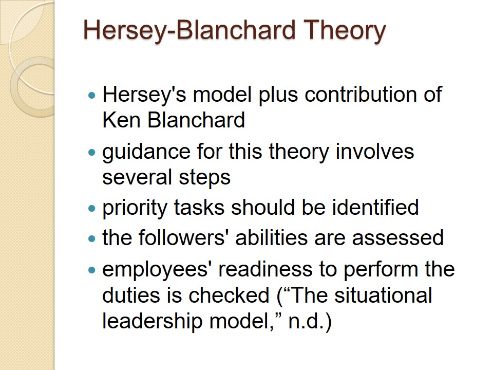 Hersey-Blanchard Theory
