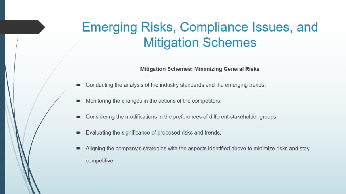 Emerging Risks, Compliance Issues, and Mitigation Schemes