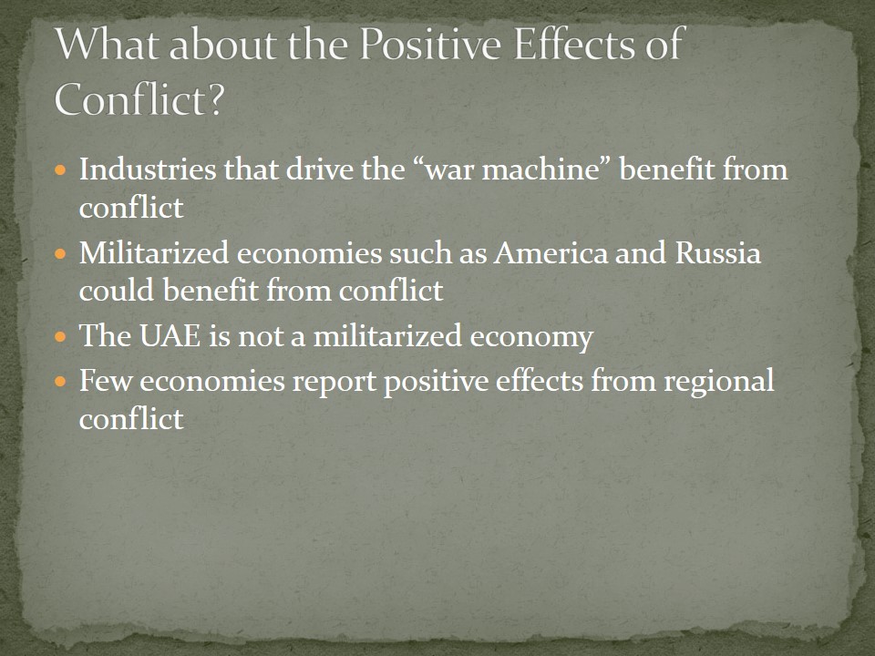 What about the Positive Effects of Conflict?