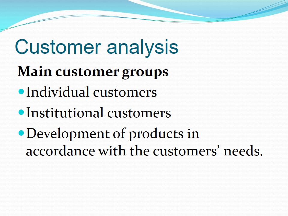 Customer analysis