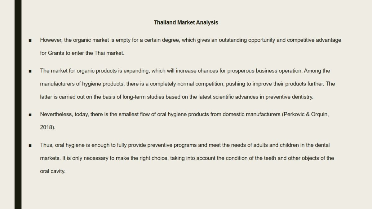 Thailand Market Analysis