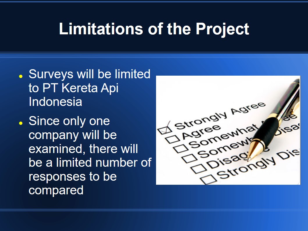 Limitations of the Project