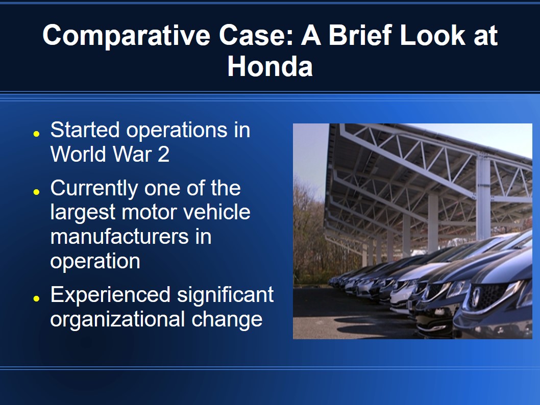 Comparative Case: A Brief Look at Honda