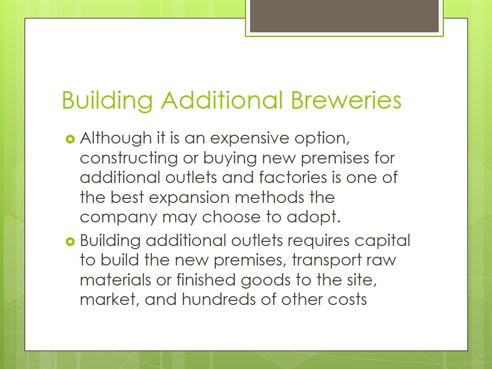 Building Additional Breweries