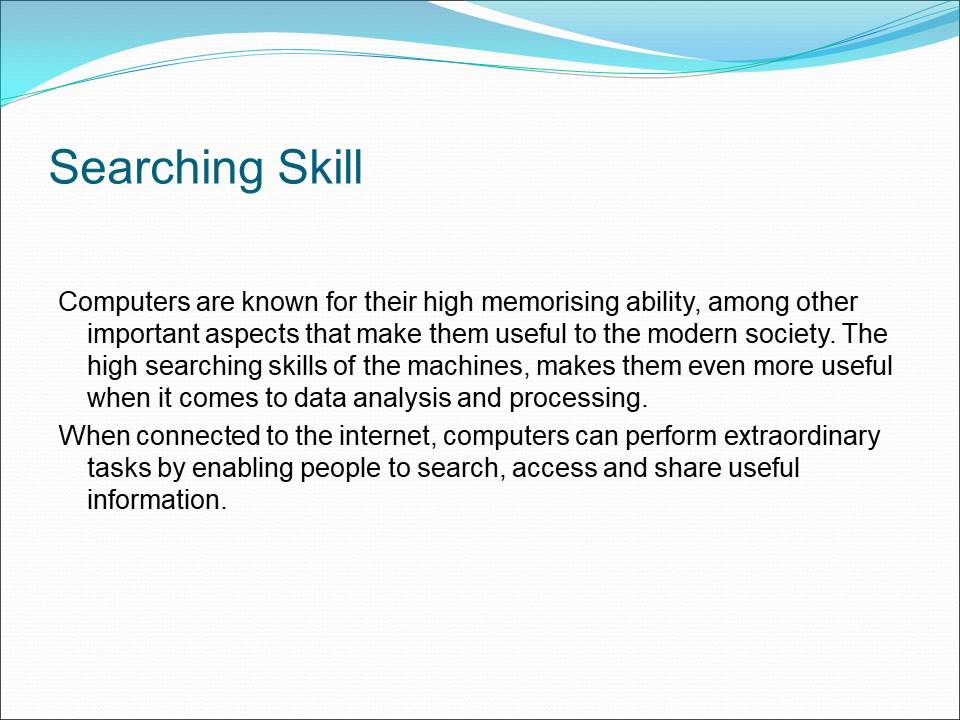 Searching Skill