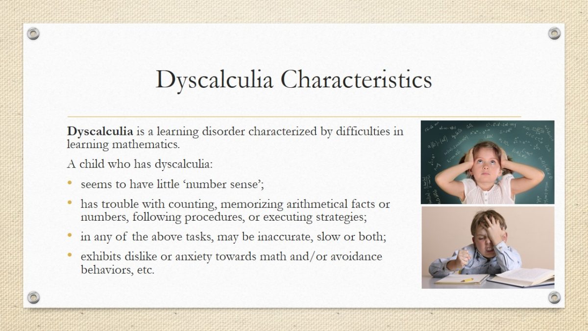 Dyscalculia Characteristics