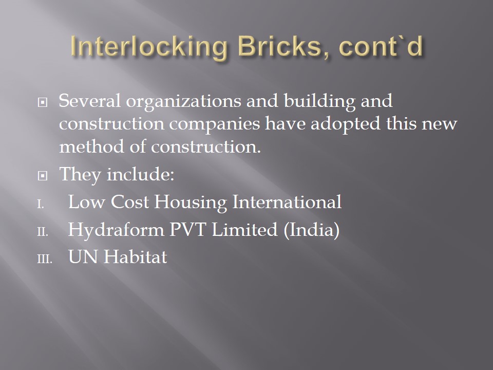 Interlocking Bricks