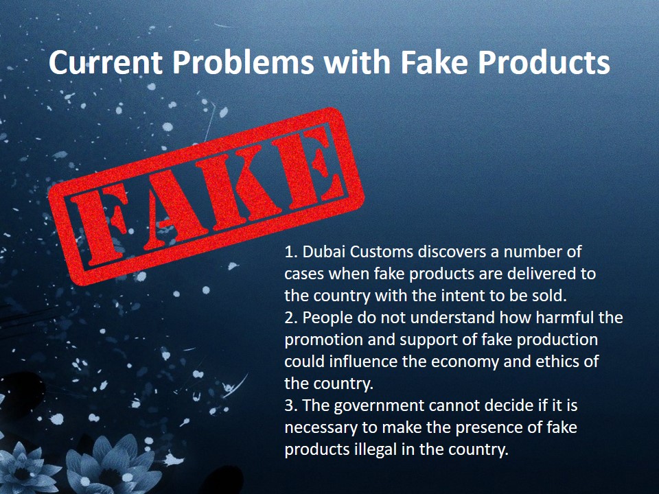 Current Problems with Fake Products