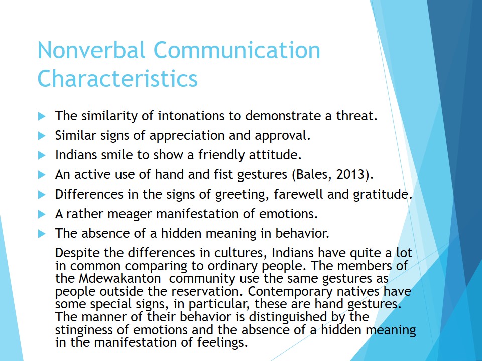 Nonverbal Communication Characteristics